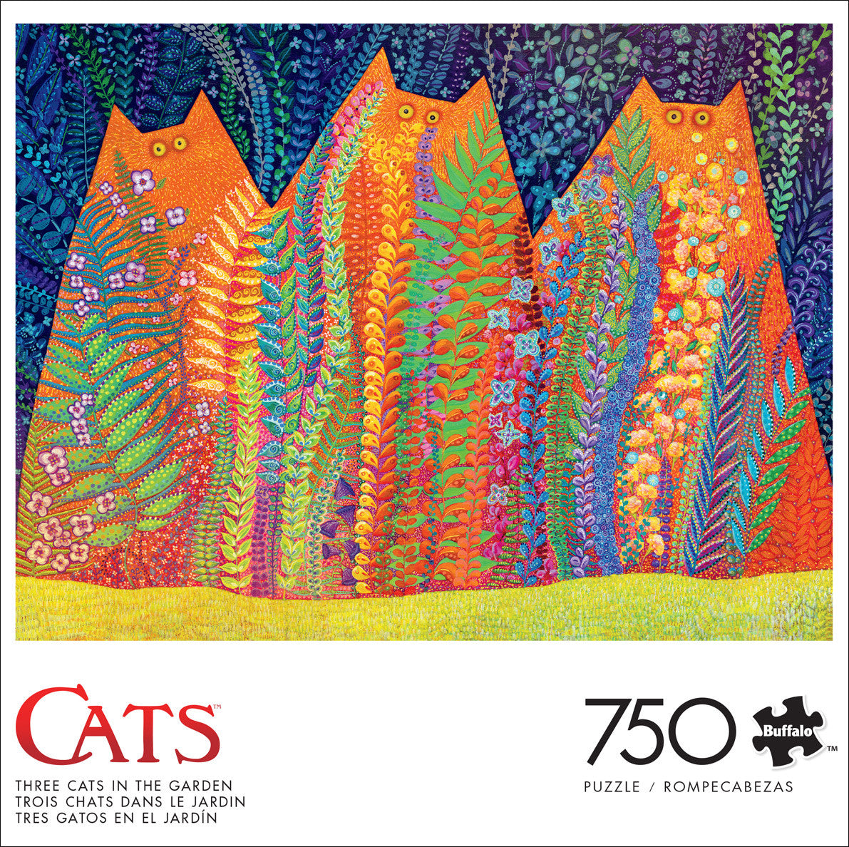 buffalo-games-cats-three-cats-in-the-garden-750-teile-puzzle-katzen image 2