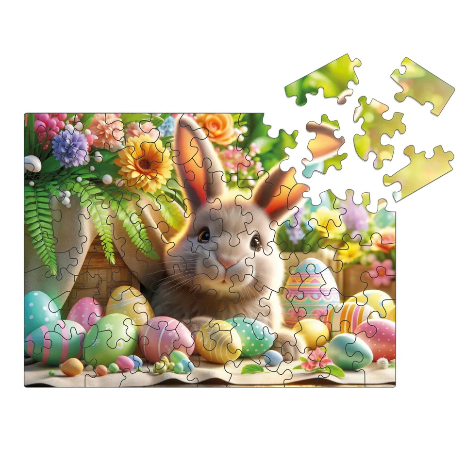 milliwood-celebrating-easter-bunny-holzpuzzle-50-teile-kinder image 1