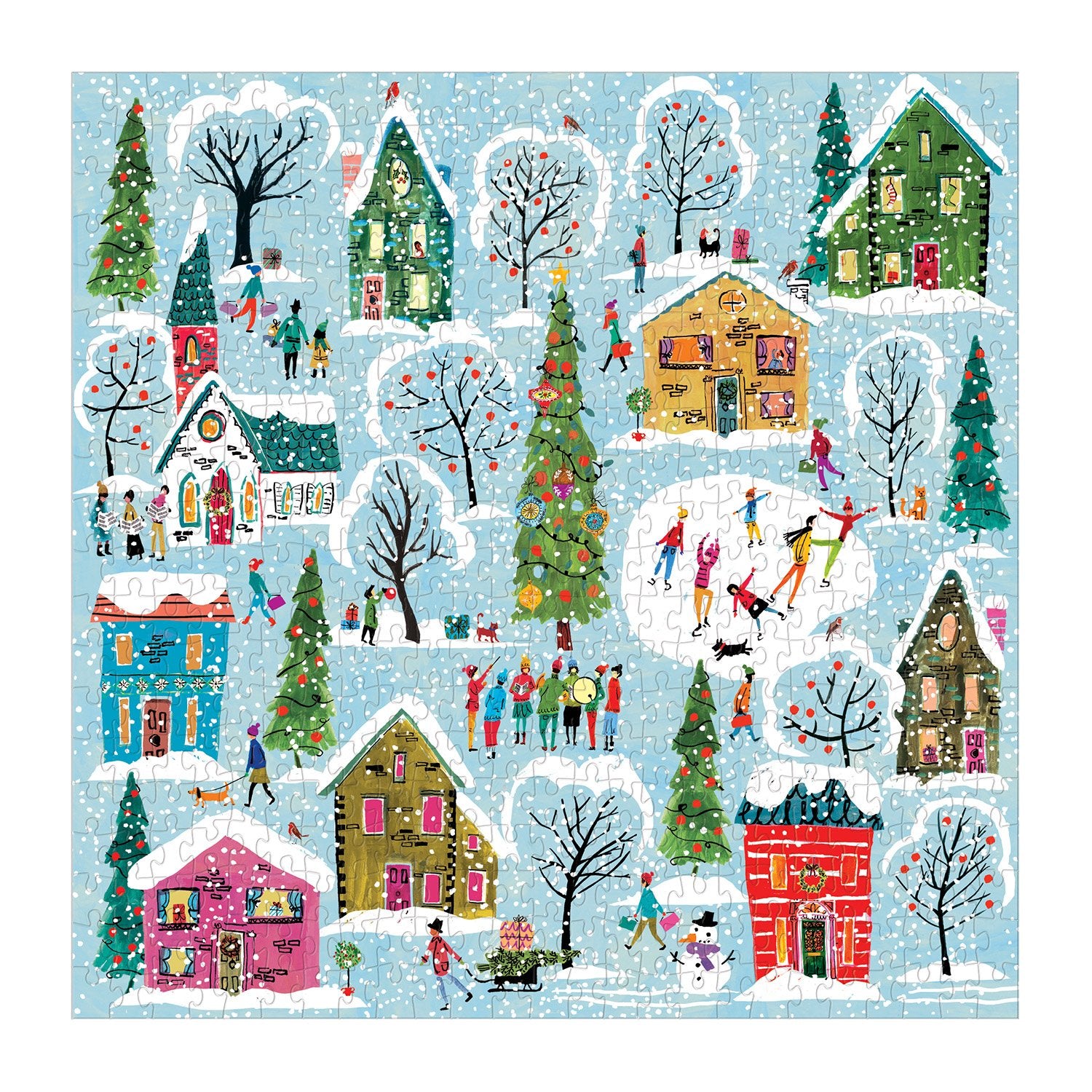 galison-twinkle-town-puzzle-500-teile-winterdorf-weihnachten image 3