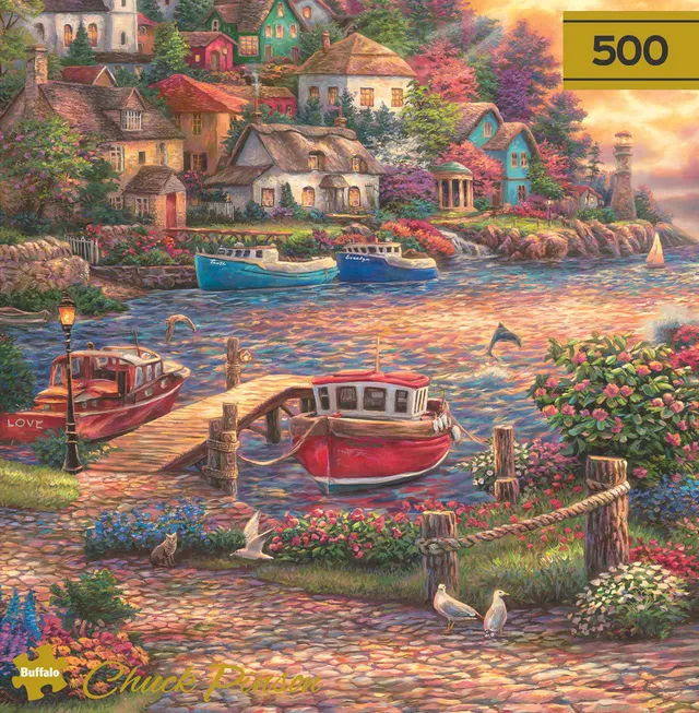 buffalo-games-gold-this-side-of-the-sea-500-teile-puzzle-leuchtturm image 1