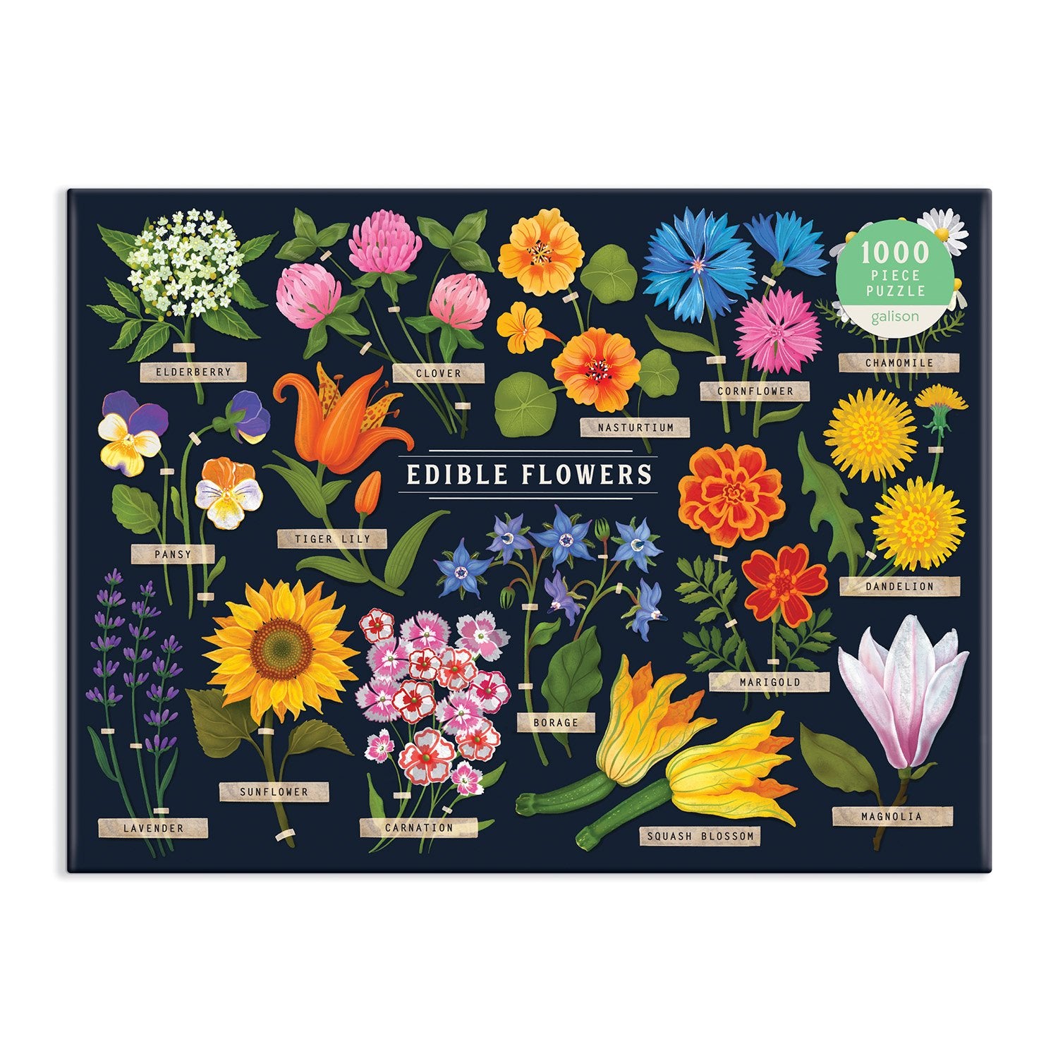 galison-jigsaw-puzzles-edible-flowers-puzzle-1000-teile-blumen image 2