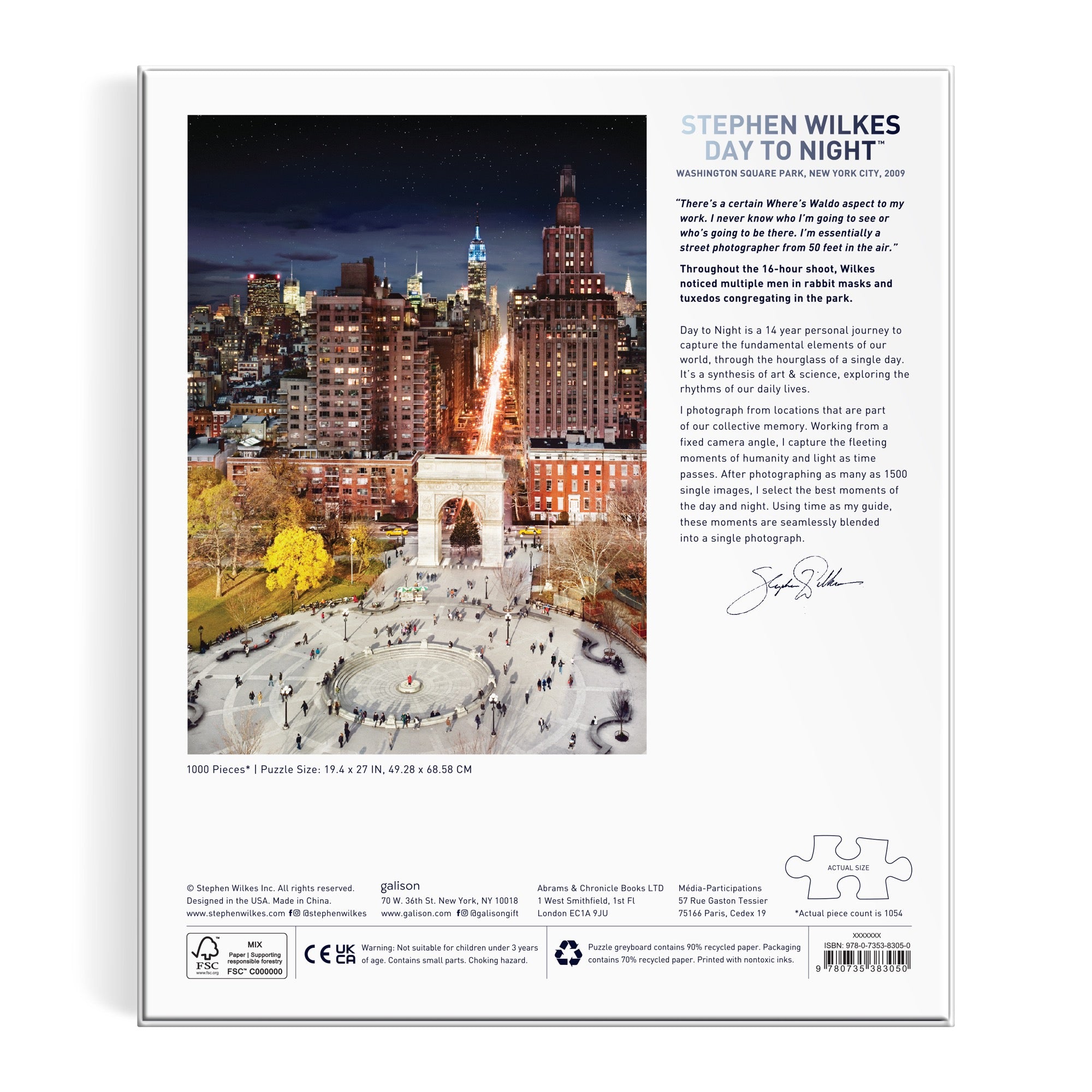 galison-day-to-night-washington-square-puzzle-1000-teile-nyc image 5