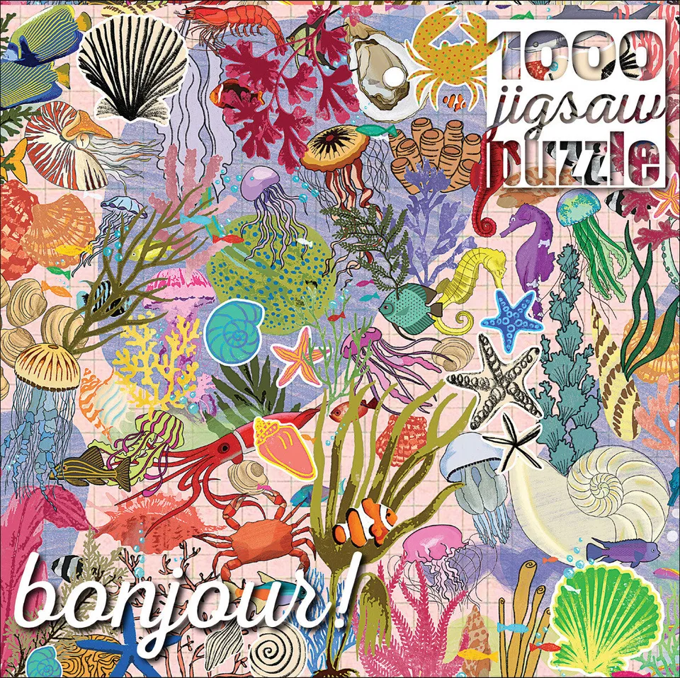 buffalo-games-bonjour-sea-life-stickers-puzzle-1000-teile image 1