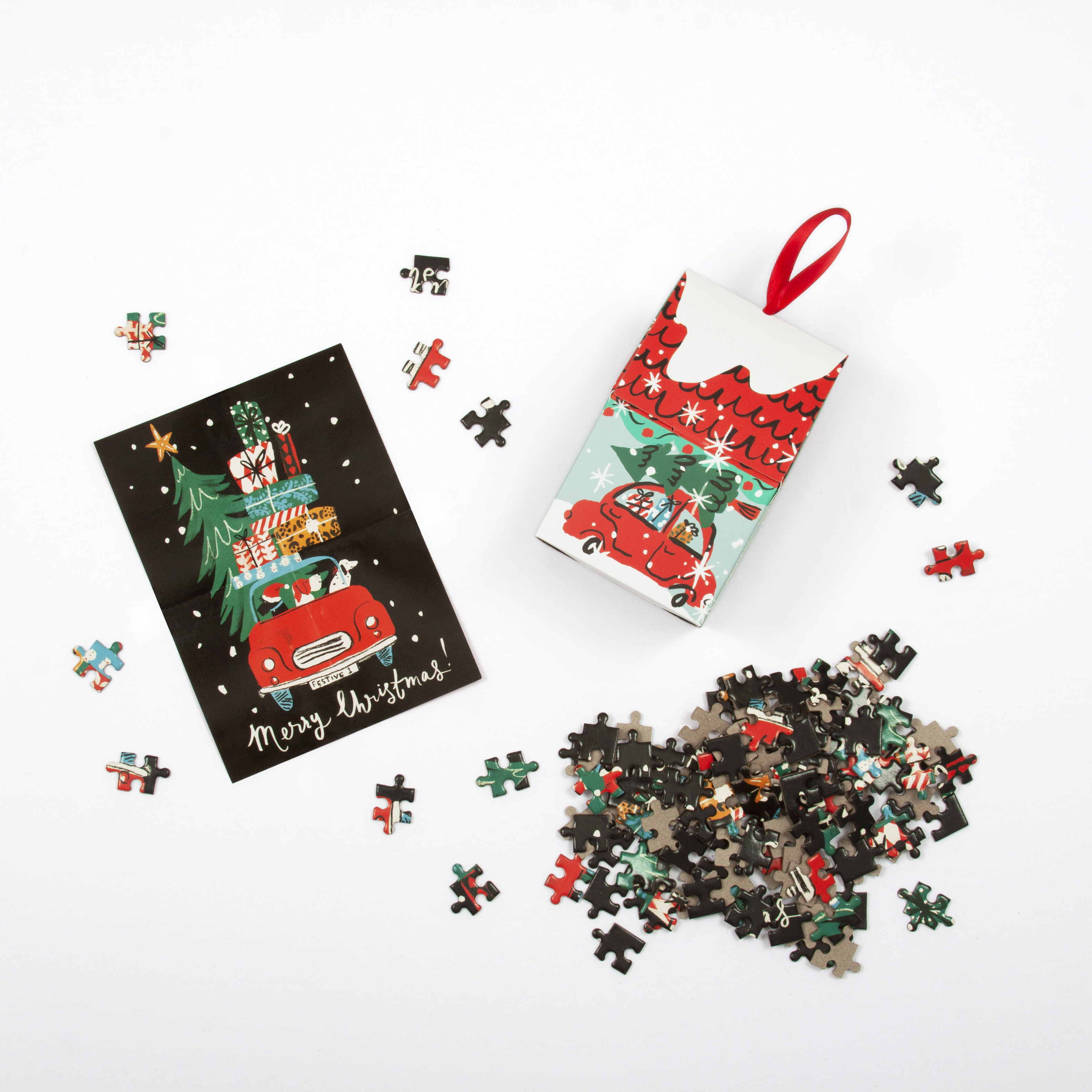 galison-christmas-car-puzzle-anh-nger-130-teile-weihnachtsauto image 4
