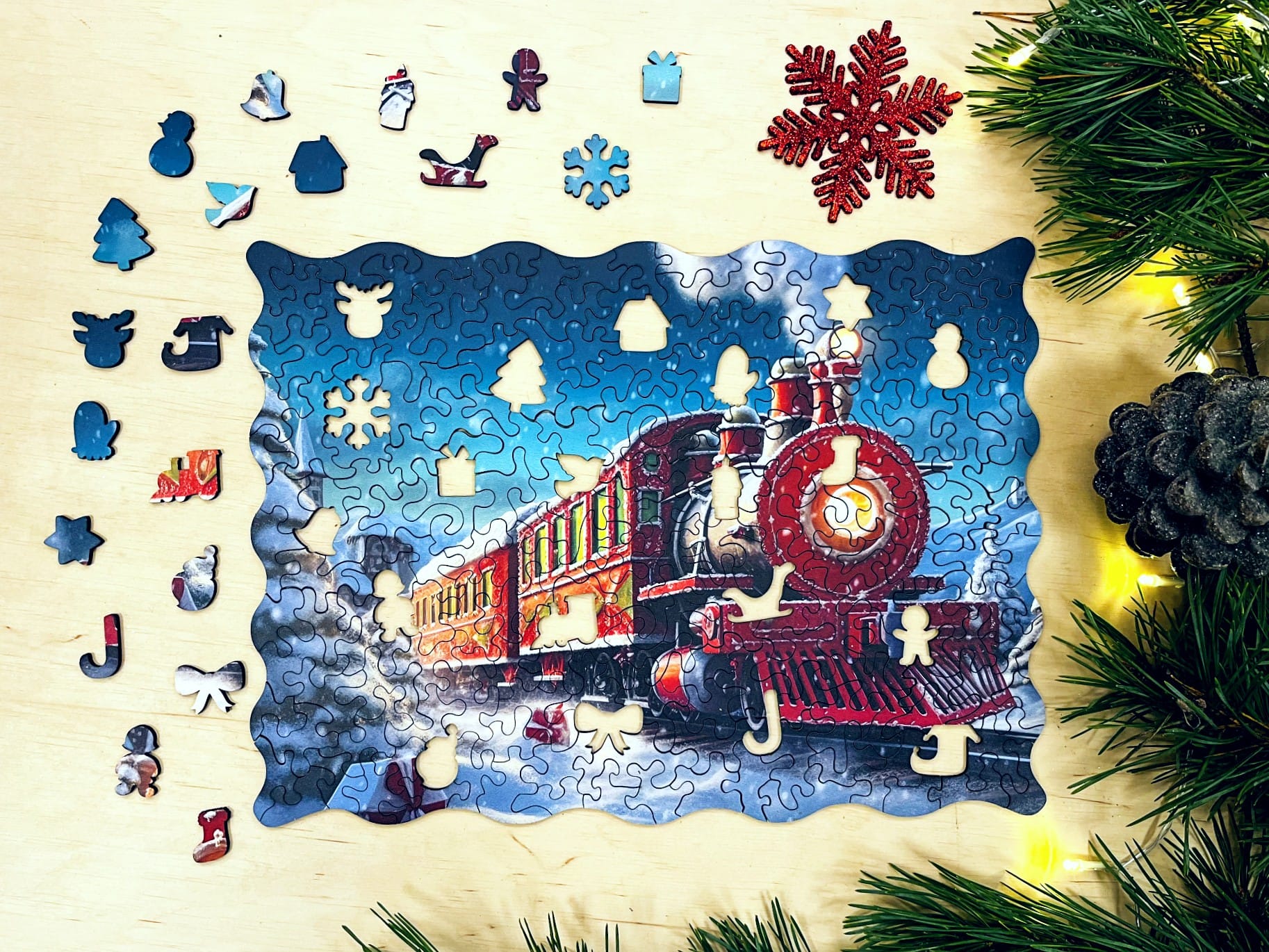 milliwood-christmas-train-holzpuzzle-200-teile-weihnachten image 5