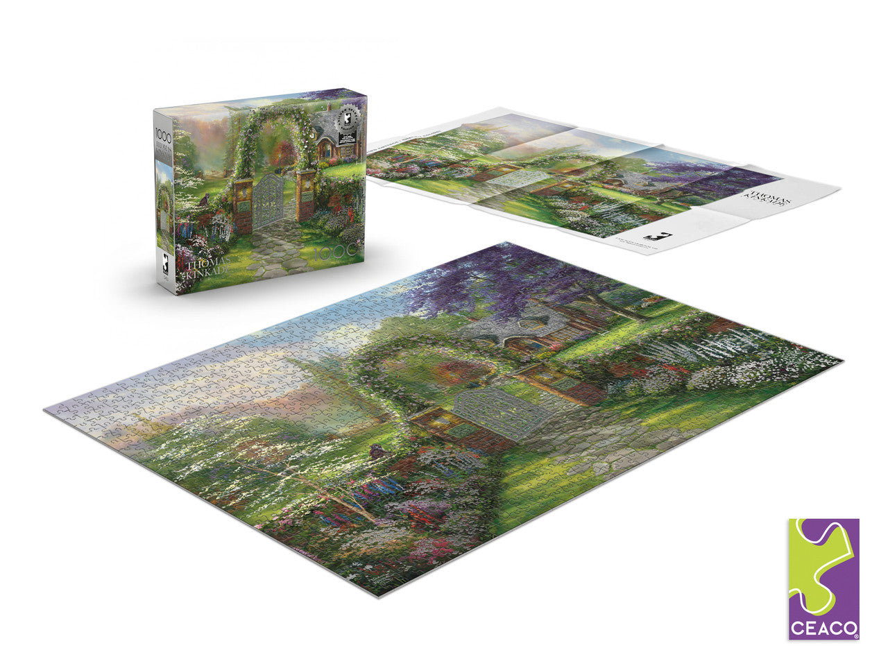 ceaco-hummingbird-cottage-puzzle-1000-teile-kinkade image 4