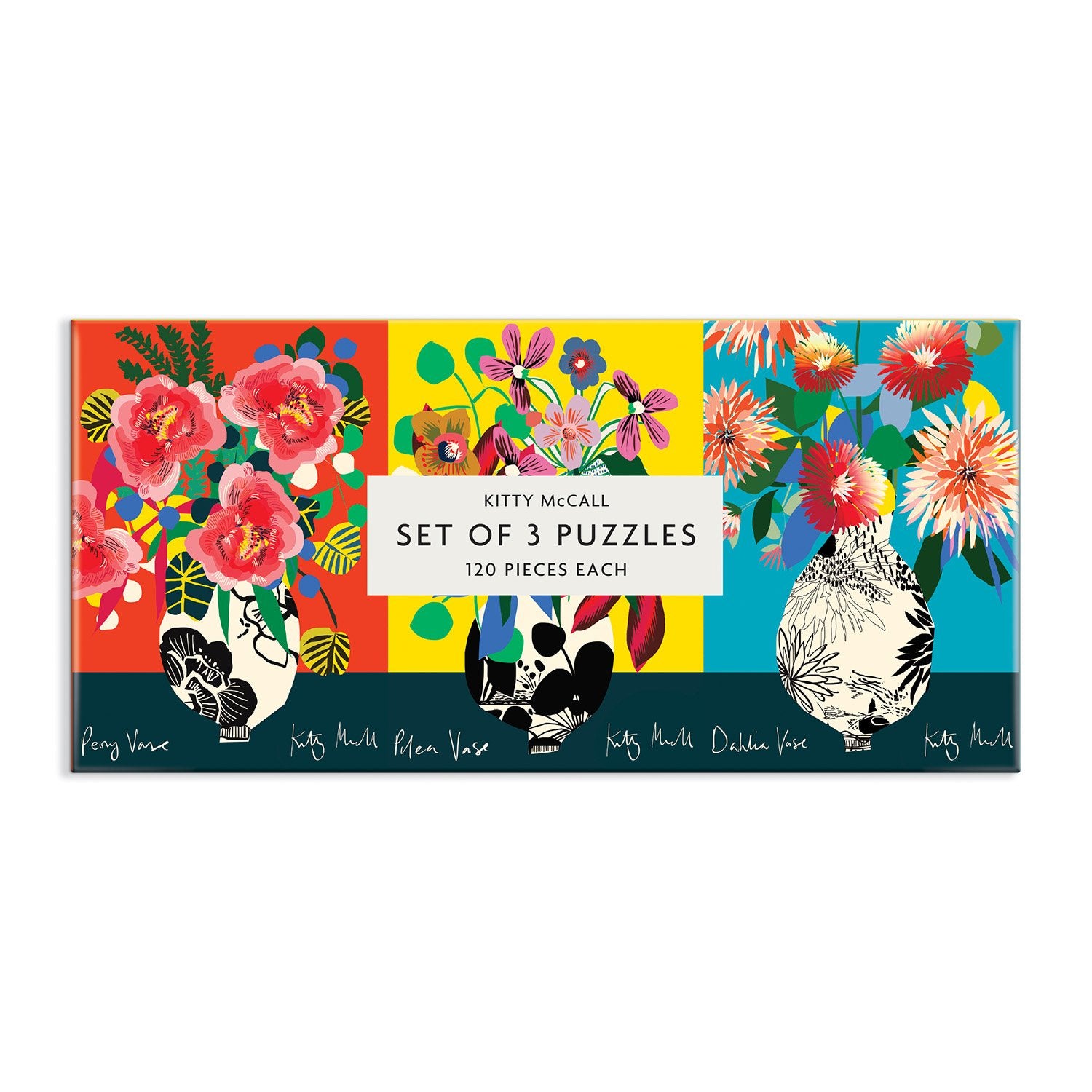 galison-kitty-mccall-puzzle-set-3x120-teile-blumen image 2