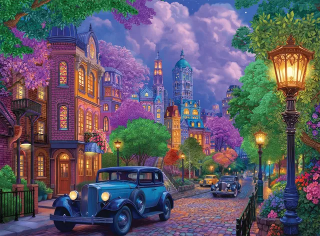 buffalo-games-night-day-city-at-dusk-puzzle-1000-teile image 1