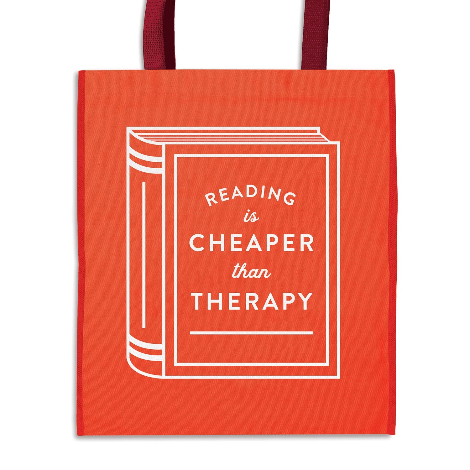 galison-reading-is-cheaper-than-therapy-tasche-wiederverwendbar image 1