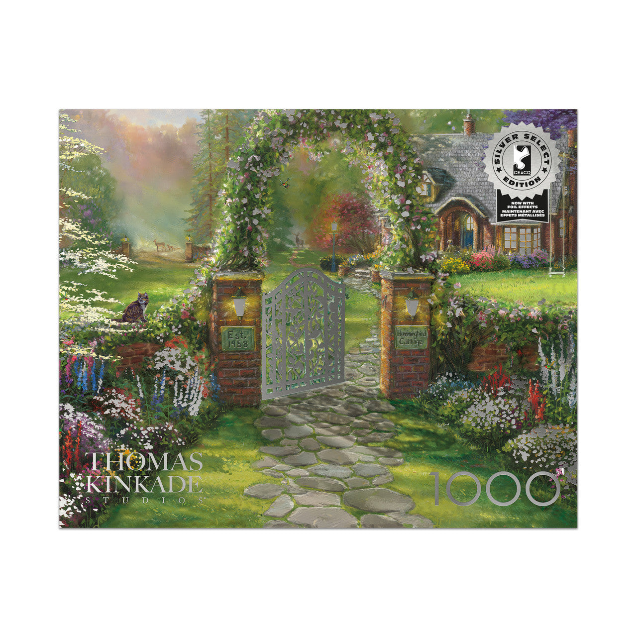ceaco-hummingbird-cottage-puzzle-1000-teile-kinkade image 1