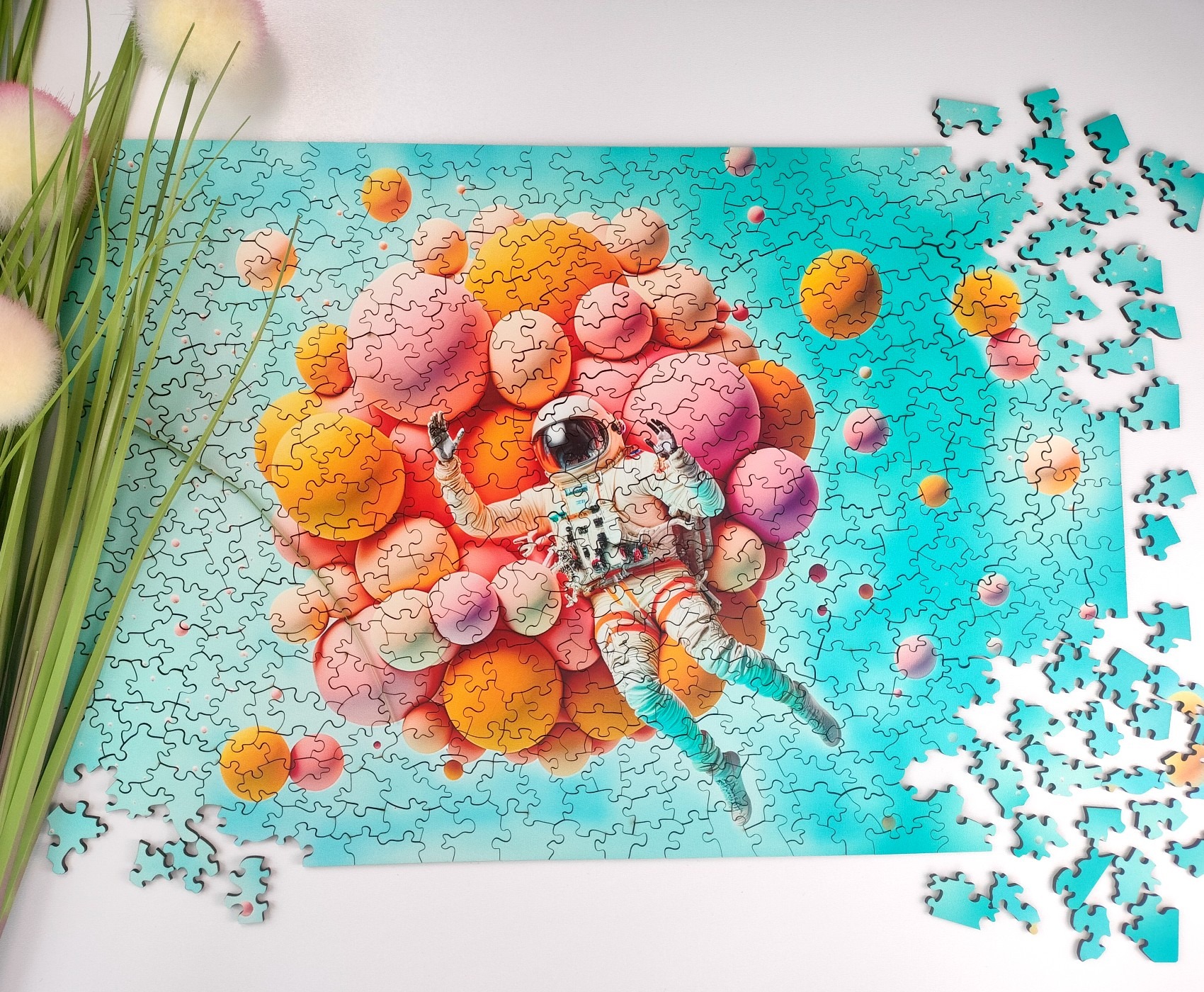 milliwood-in-my-area-balloon-space-holzpuzzle-500-teile-astronaut image 4