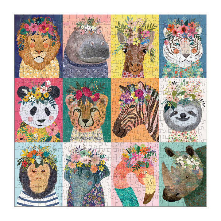 galison-wild-spirit-500-teile-puzzle-tierblumen image 3