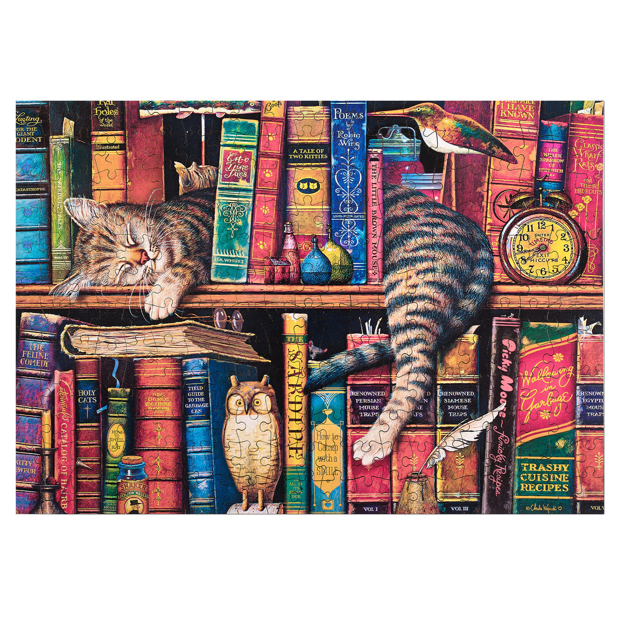buffalo-games-frederick-the-literate-250-teile-holzpuzzle-katze image 2