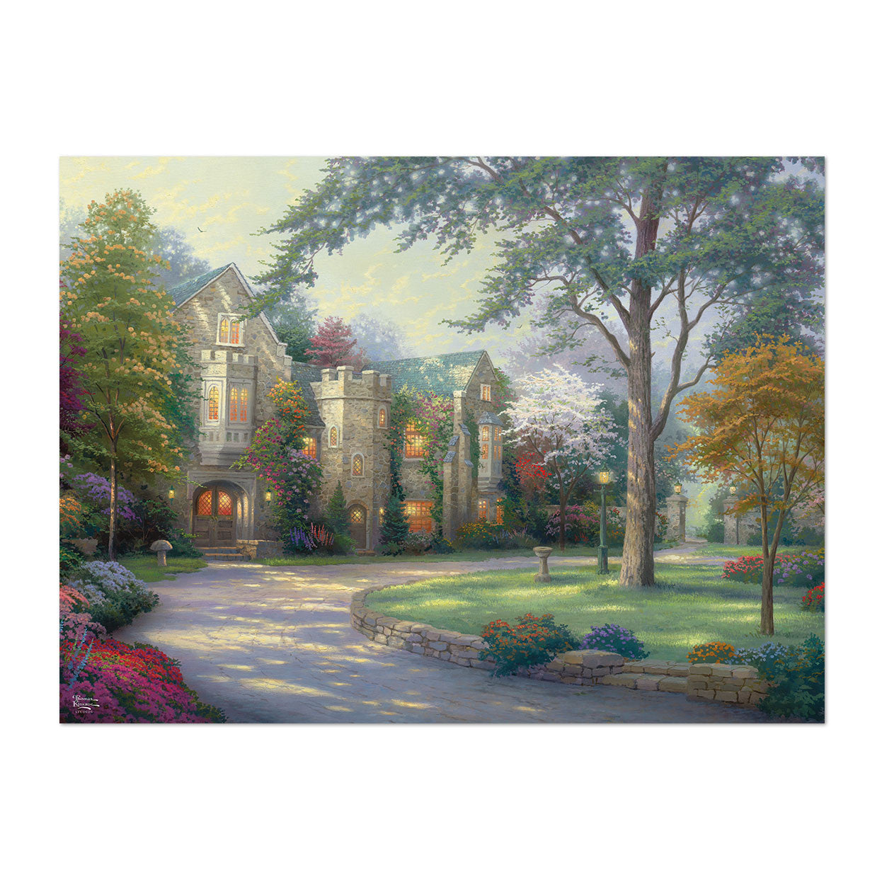 buffalo-games-kinkade-beyond-summer-gate-puzzle-1000-teile-haus image 1
