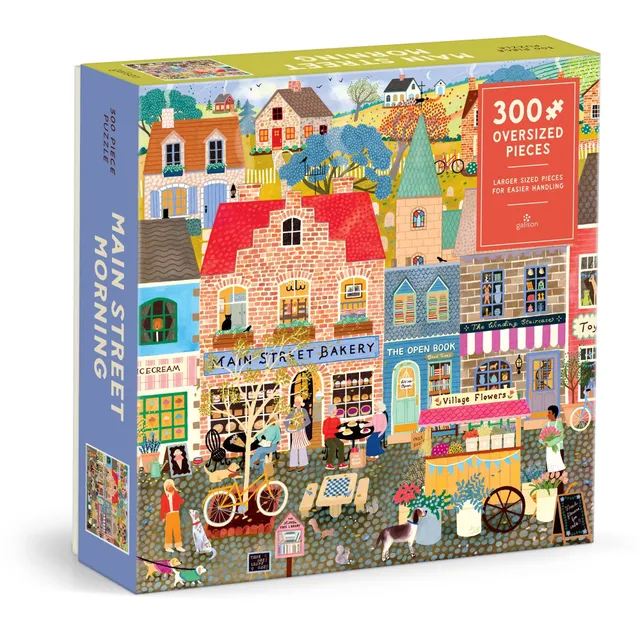 galison-main-street-morning-300-teile-puzzle-stadt image 1