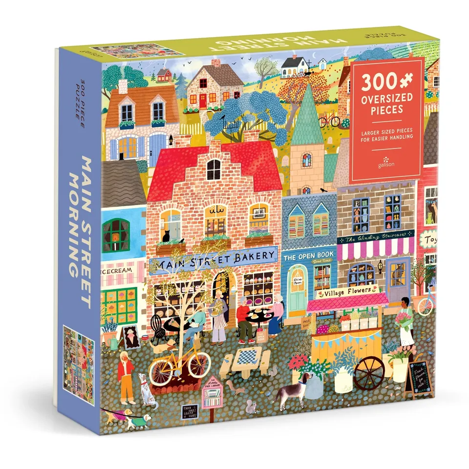 galison-main-street-morning-300-teile-puzzle-stadt image 1