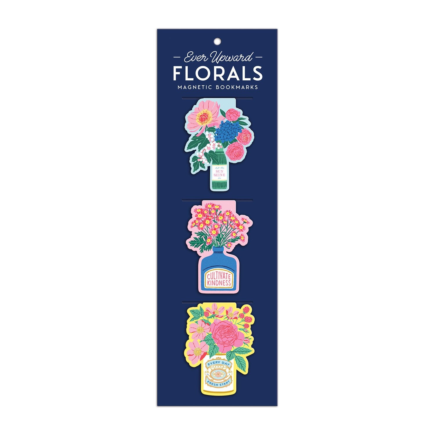 galison-ever-upward-florals-lesezeichen-3er-magnet image 1