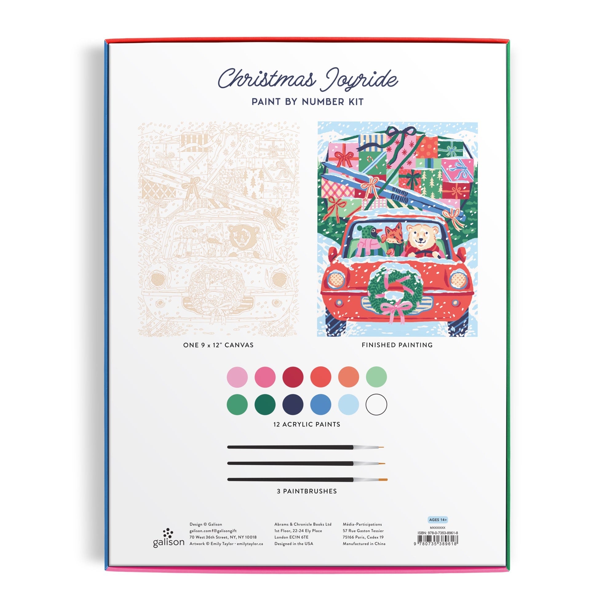 galison-christmas-joyride-malen-nach-zahlen-set-9x12-b-r-weihnachten image 7