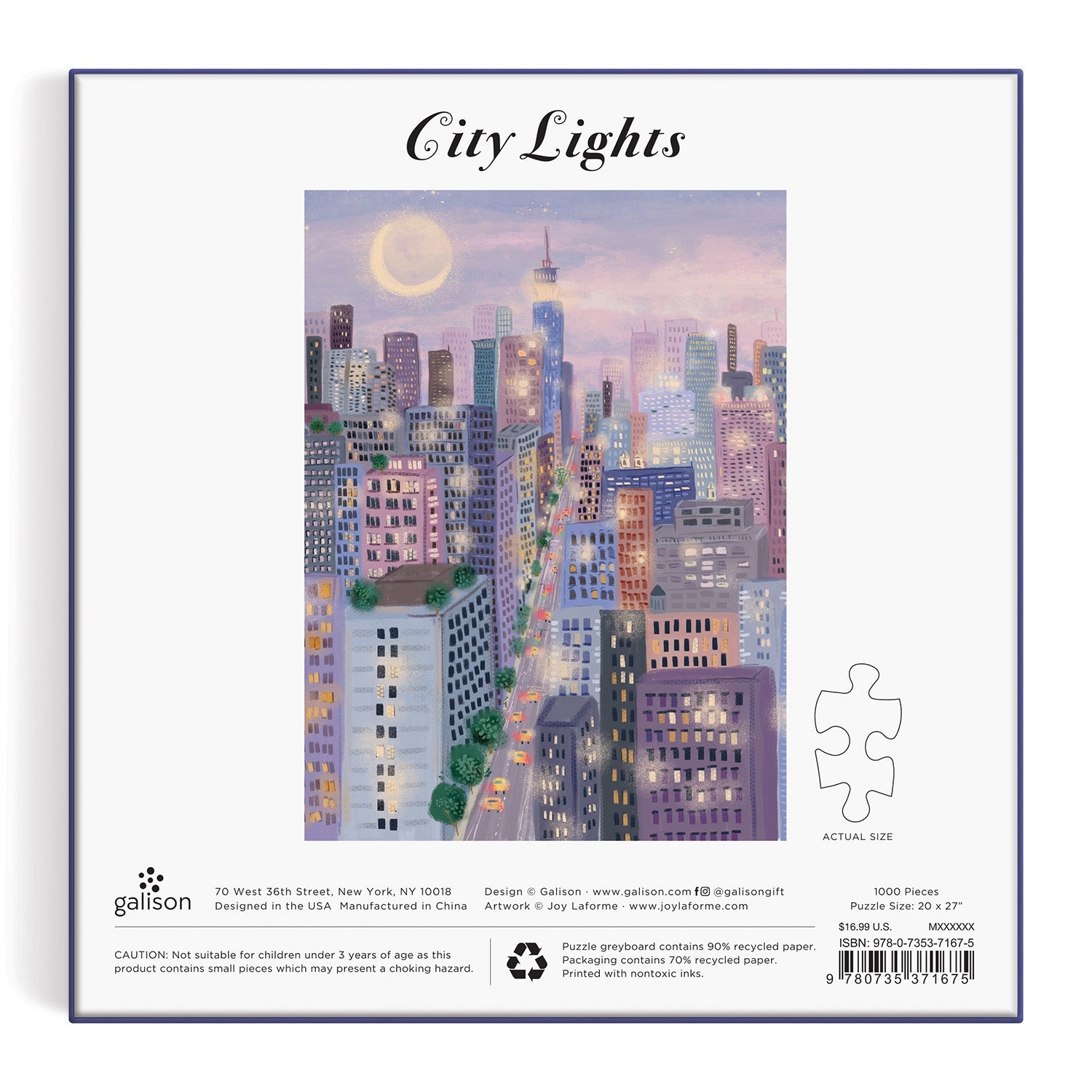 galison-city-lights-1000-teile-puzzle-nachtstadt image 3