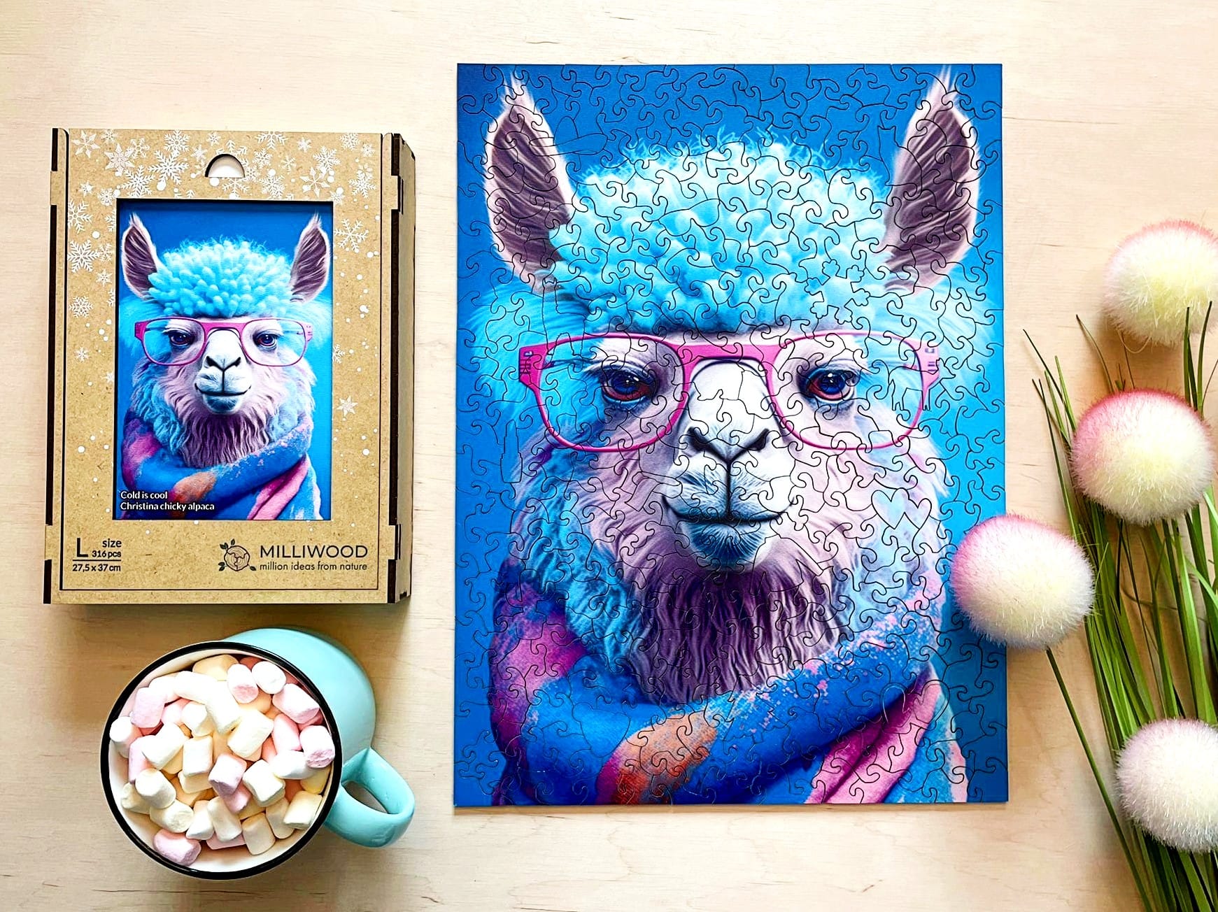 milliwood-cold-is-cool-alpaka-holzpuzzle-316-teile image 4