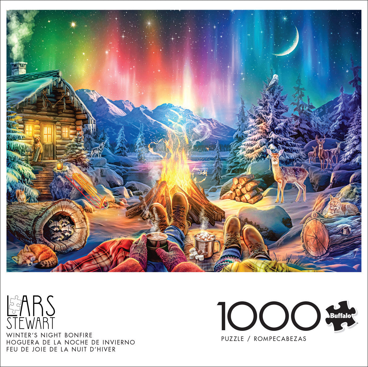 buffalo-games-winter-s-night-bonfire-1000-teile-puzzle-winter image 2