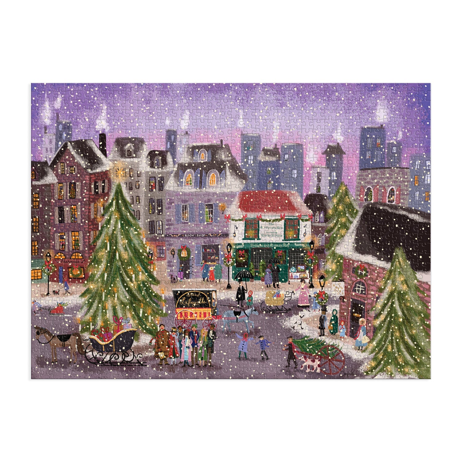 galison-jigsaw-puzzles-joy-laforme-christmas-square-puzzle-1000-teile image 3