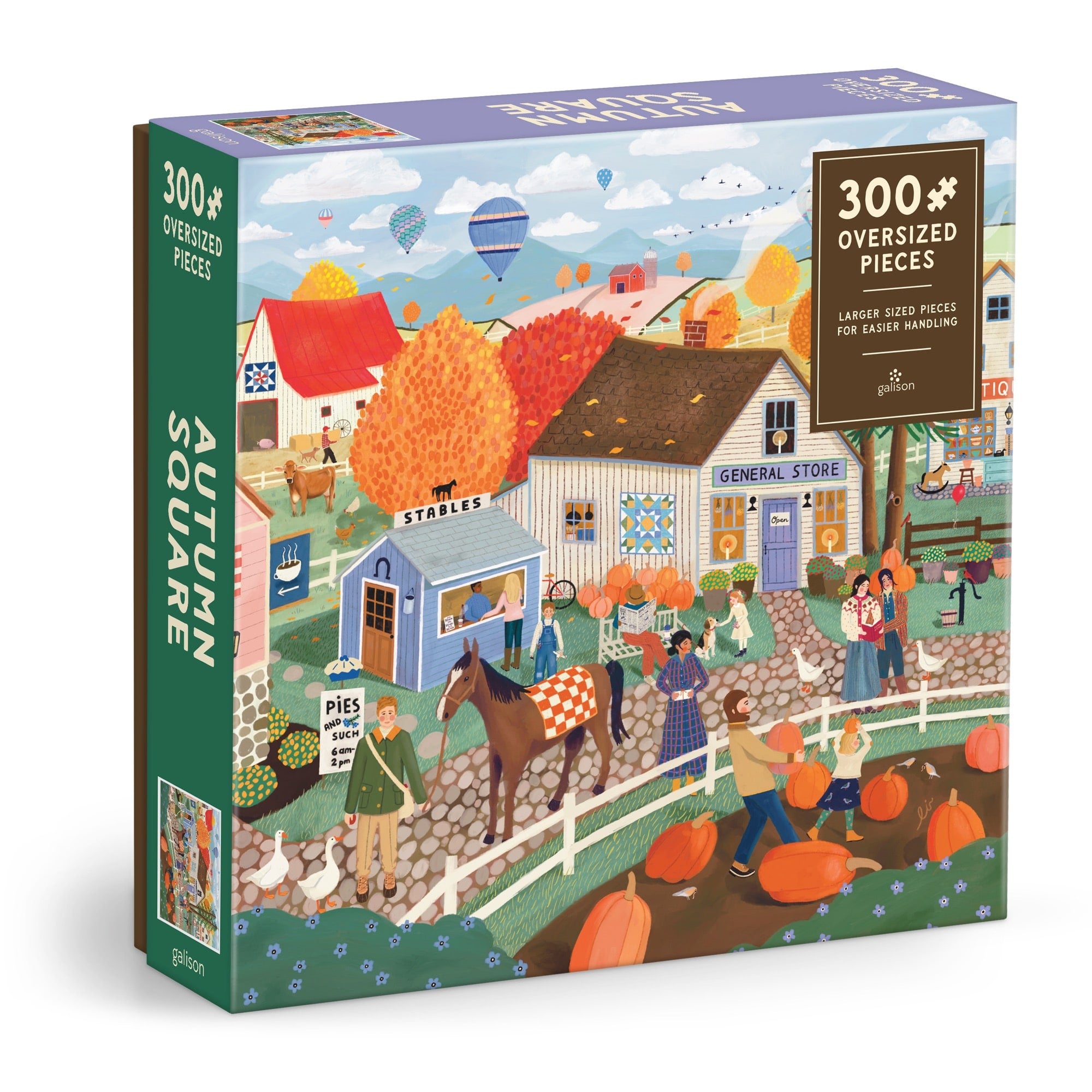 galison-autumn-square-puzzle-300-teile-herbst image 1