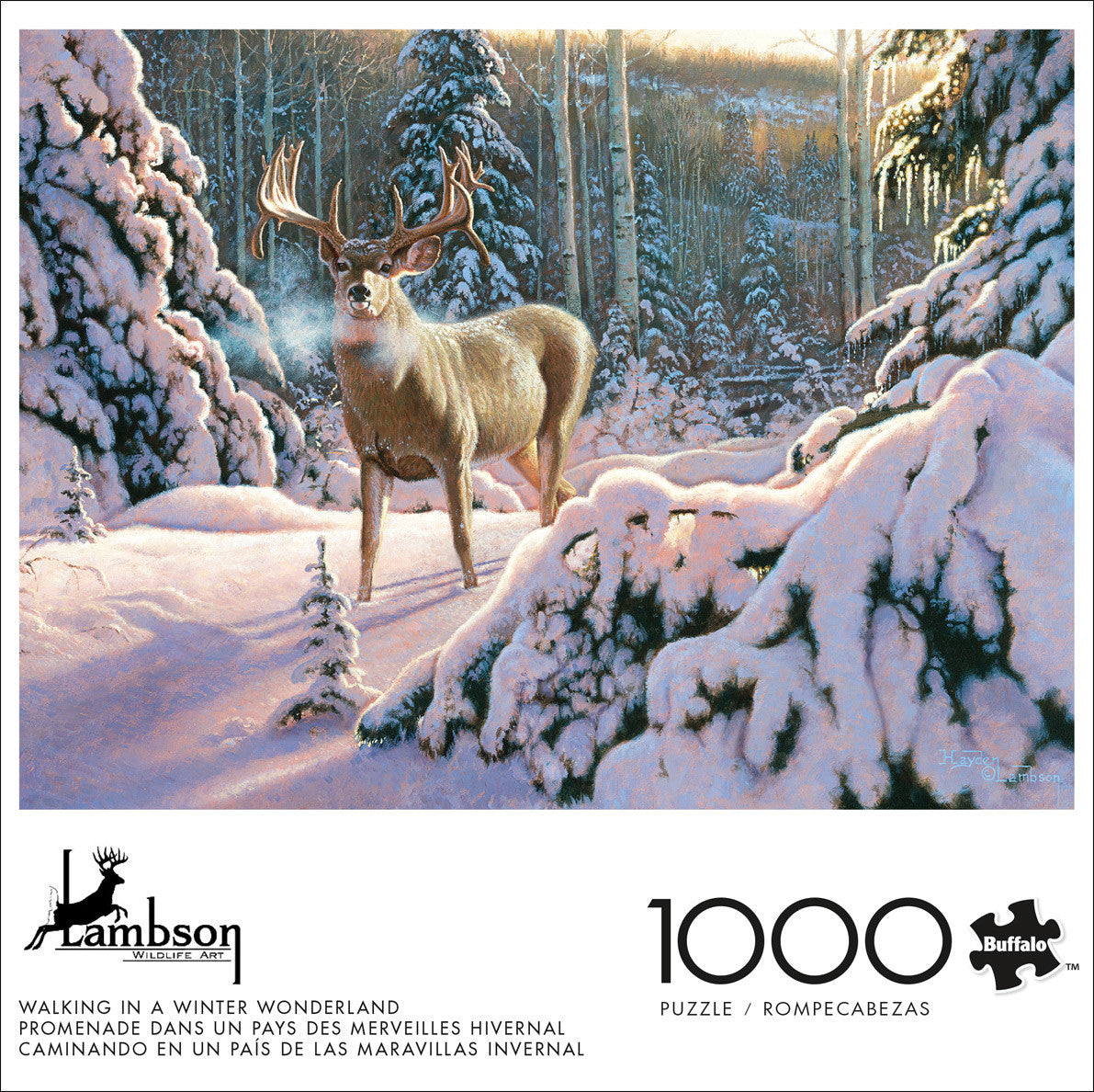 buffalo-games-walking-winter-wonderland-puzzle-1000-teile-hirsch image 2