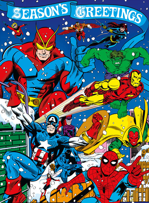 buffalo-games-marvel-weihnachtspuzzle-100-teile-season-s-greeting image 1