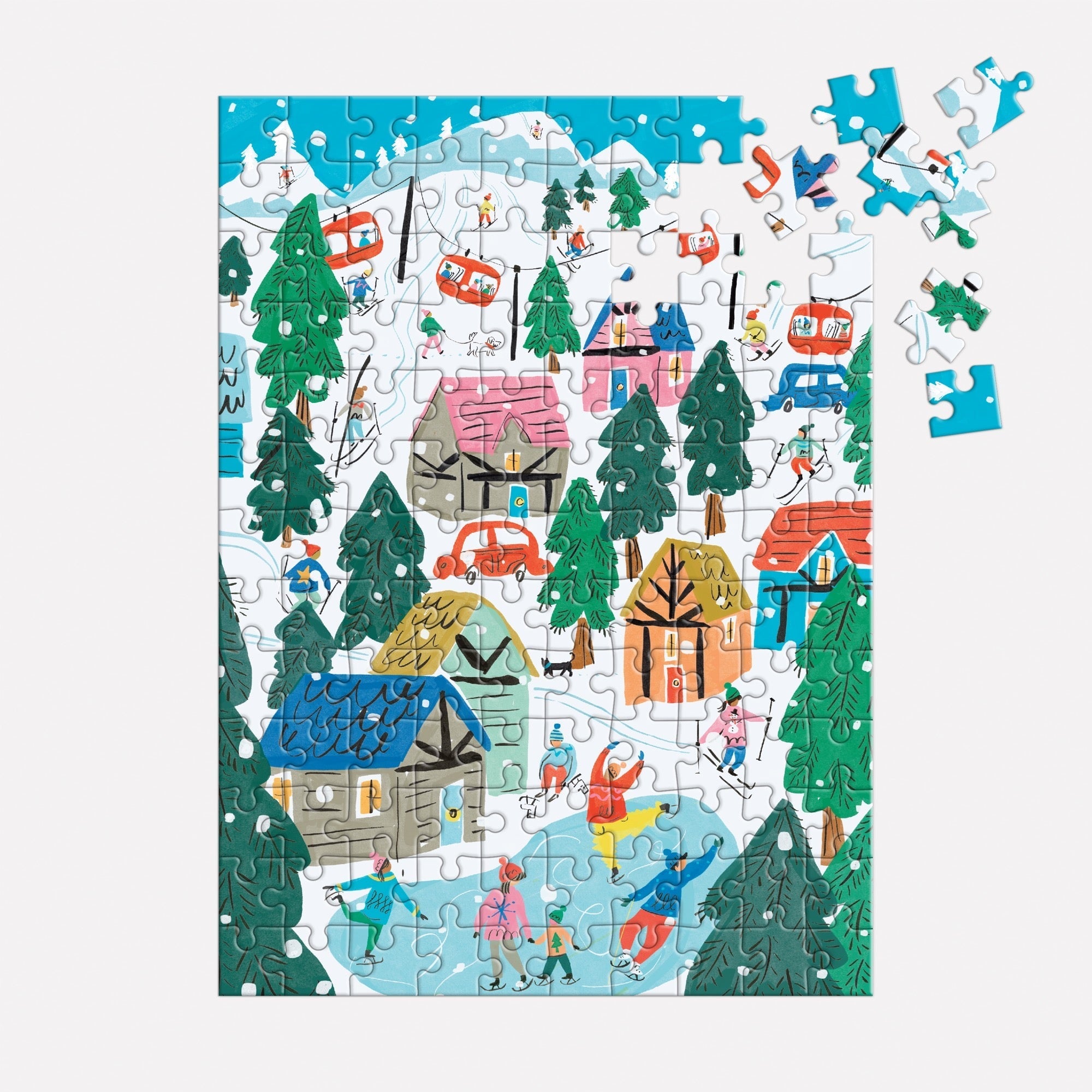 galison-alpine-cottage-130-teile-puzzle-ornament-weihnachten image 5