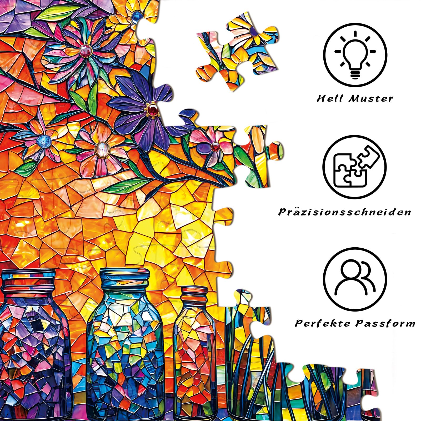 huadada-glasblume-1000-teile-puzzle-70x50-cm image 5