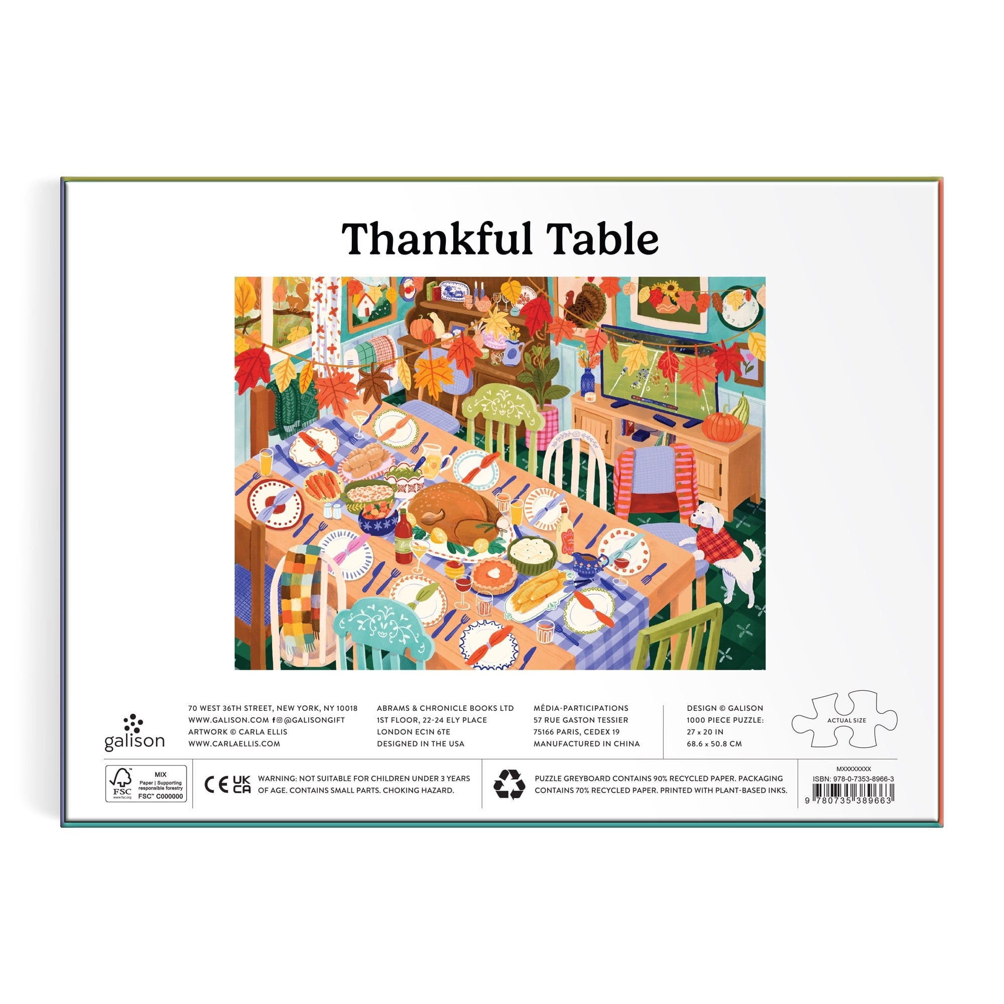 galison-jigsaw-puzzles-thankful-table-1000-teile-puzzle-herbst image 6