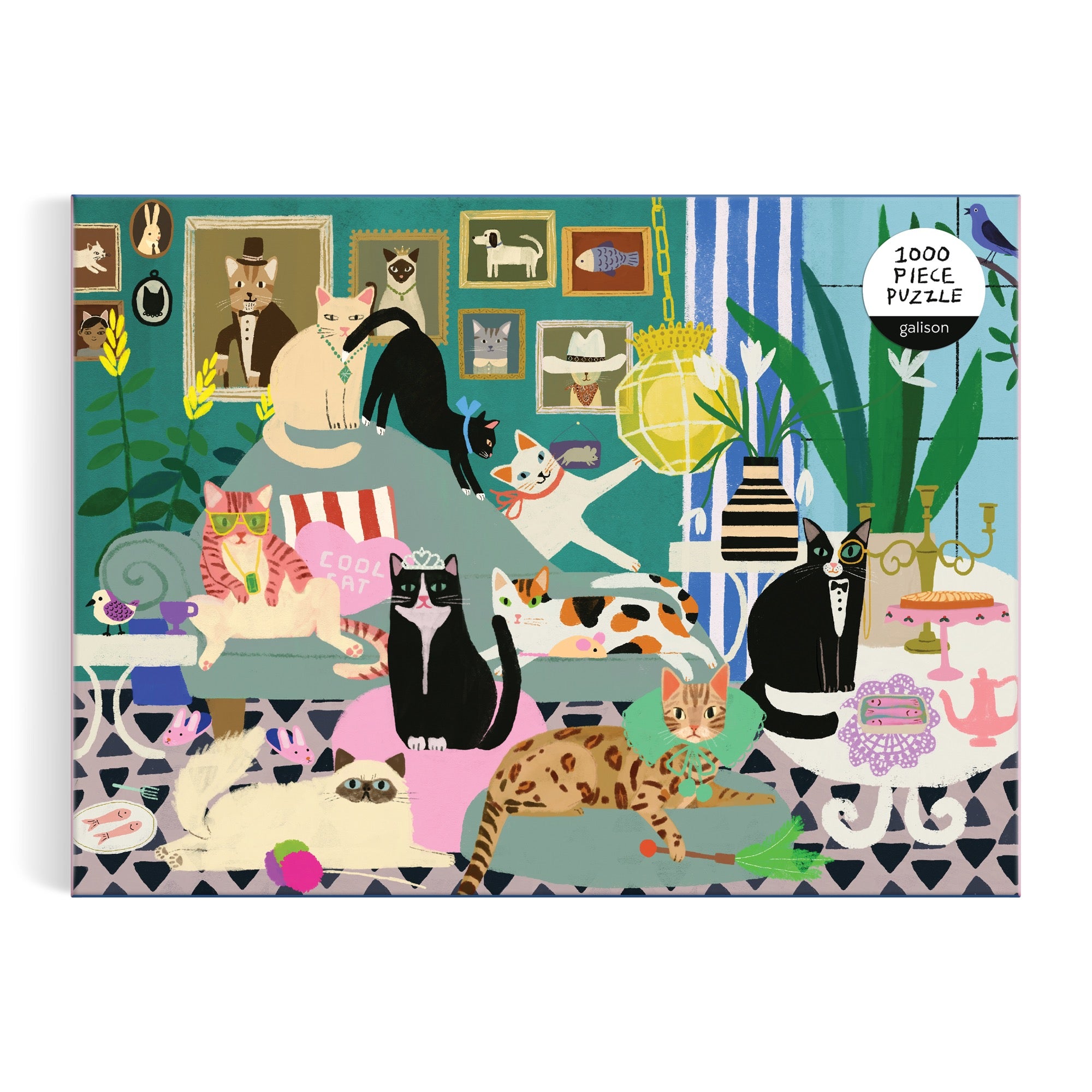 galison-glamour-cats-1000-teile-puzzle-katzenmotiv image 2