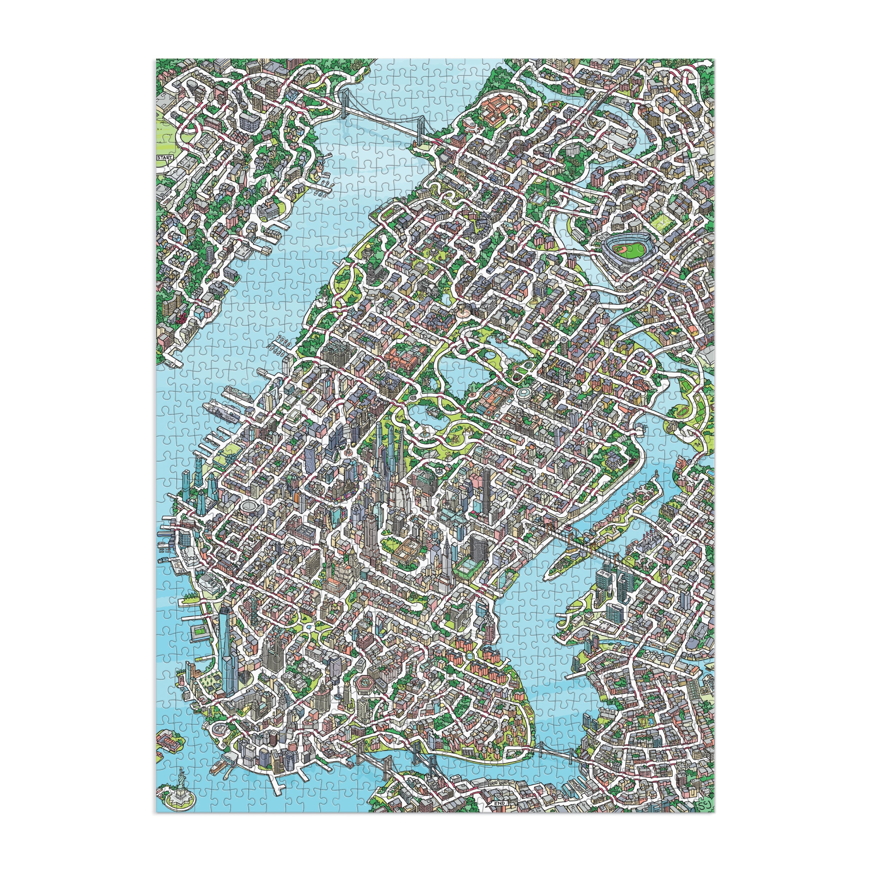 galison-the-big-apple-1000-teile-maze-puzzle-labyrinth-new-york image 2