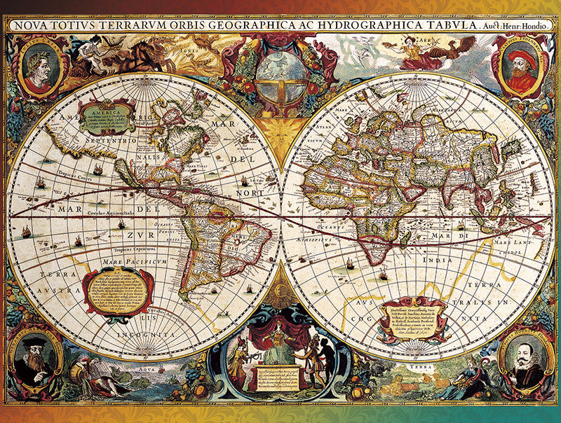 buffalo-games-going-places-world-map-circa-1630-puzzle-750-teile-antikkarte image 2