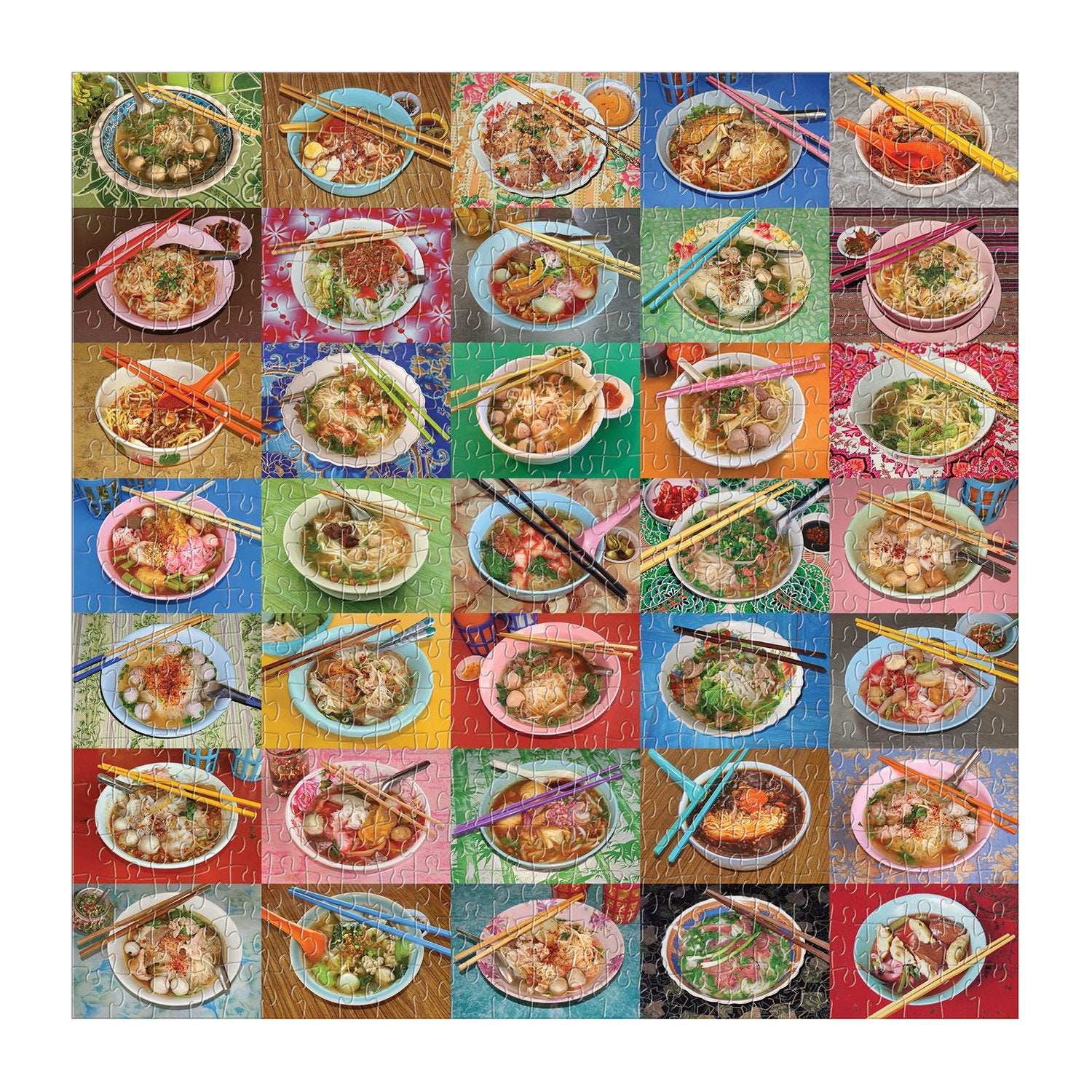 galison-troy-litten-noodles-for-lunch-puzzle-500-teile-essen image 4