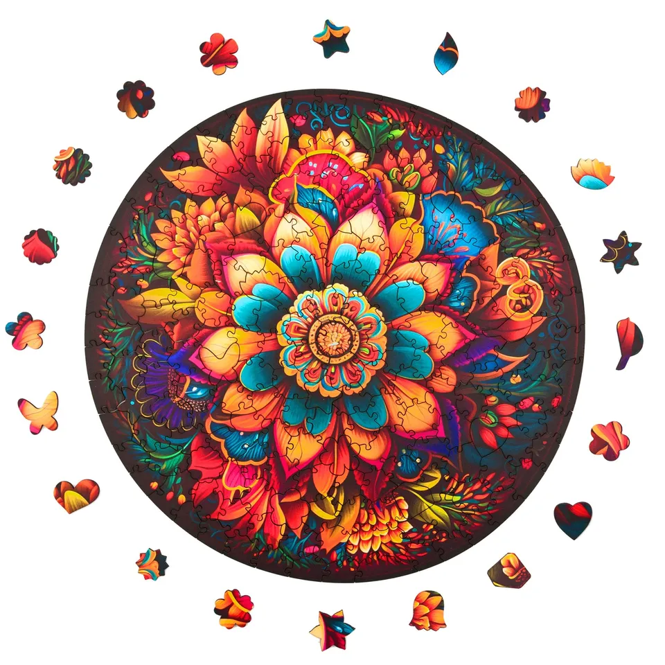 milliwood-peace-and-harmony-leaf-ornaments-holzpuzzle-206-teile image 1