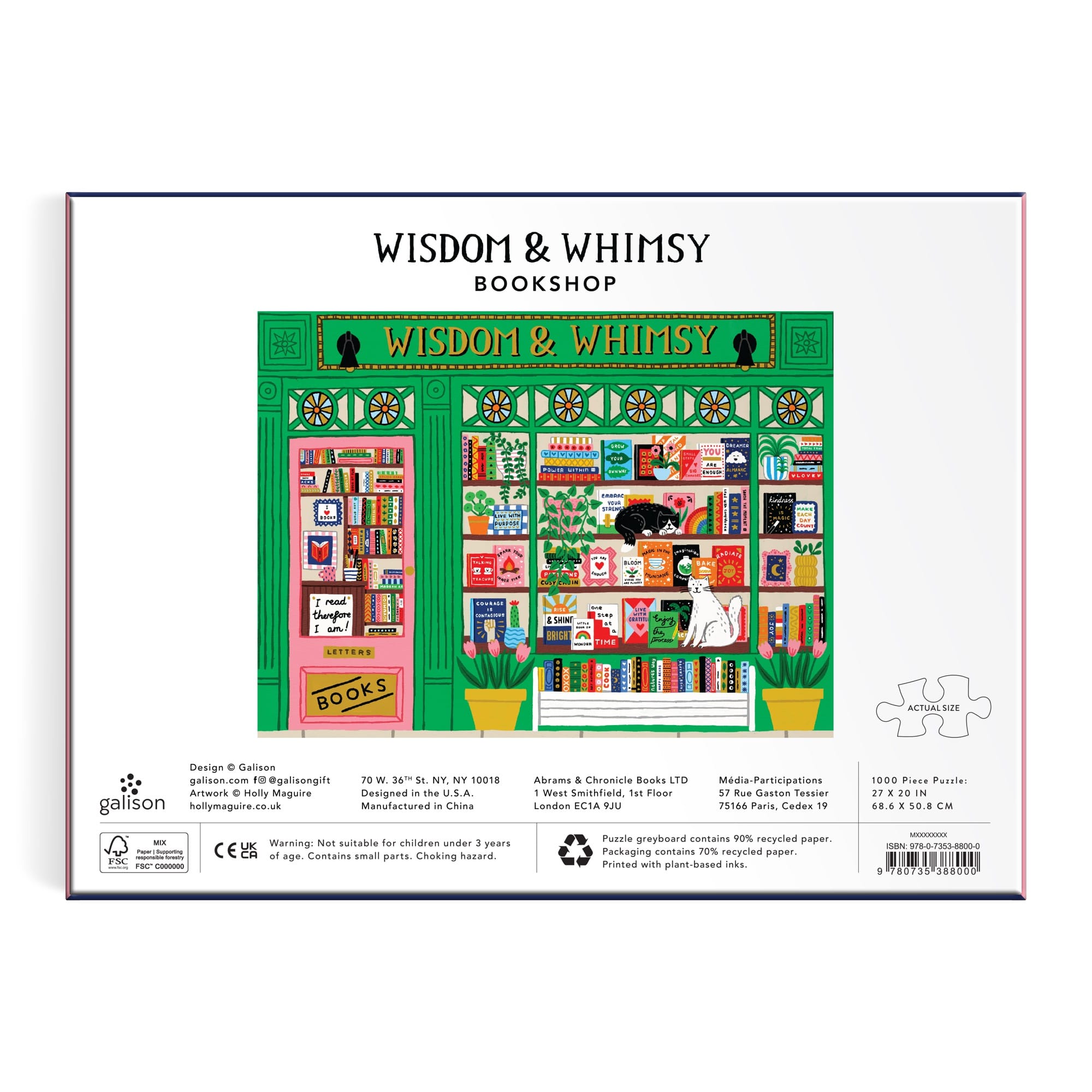 galison-wisdom-whimsy-bookshop-puzzle-1000-teile-folie image 6