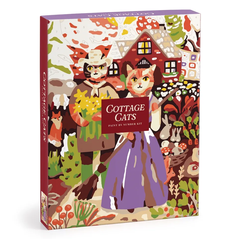 galison-cottage-cats-malen-nach-zahlen-set-23x30cm-katzen image 1