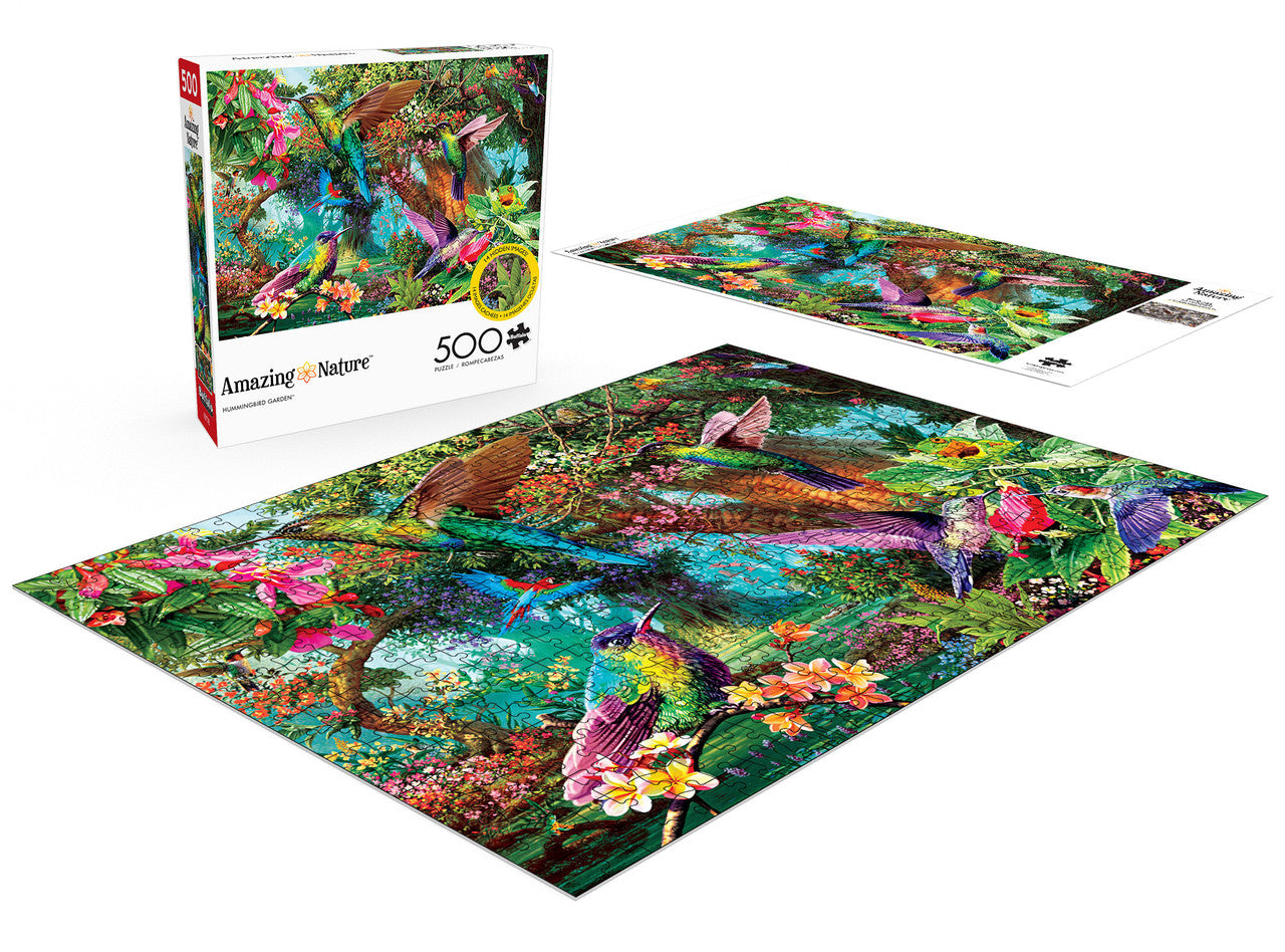 buffalo-games-amazing-nature-hummingbird-garden-puzzle-500-teile-kolibri image 2