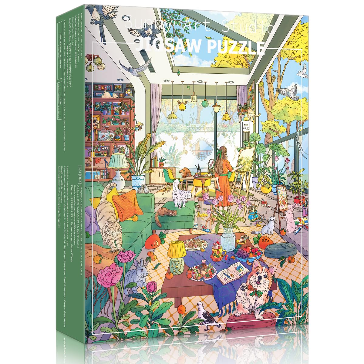 huadada-sonniges-k-nstlerzimmer-puzzle-1000-teile image 5