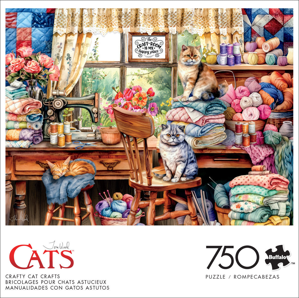buffalo-games-cats-crafty-cat-crafts-puzzle-750-teile image 2