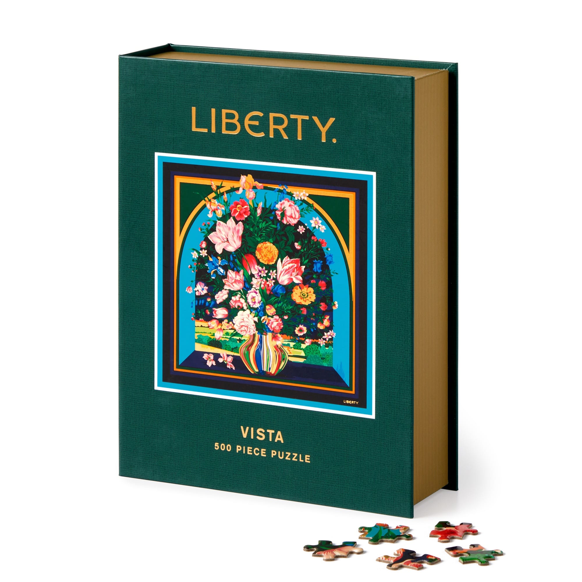 galison-liberty-vista-500-teile-puzzle-buchbox-blumenmotiv image 1