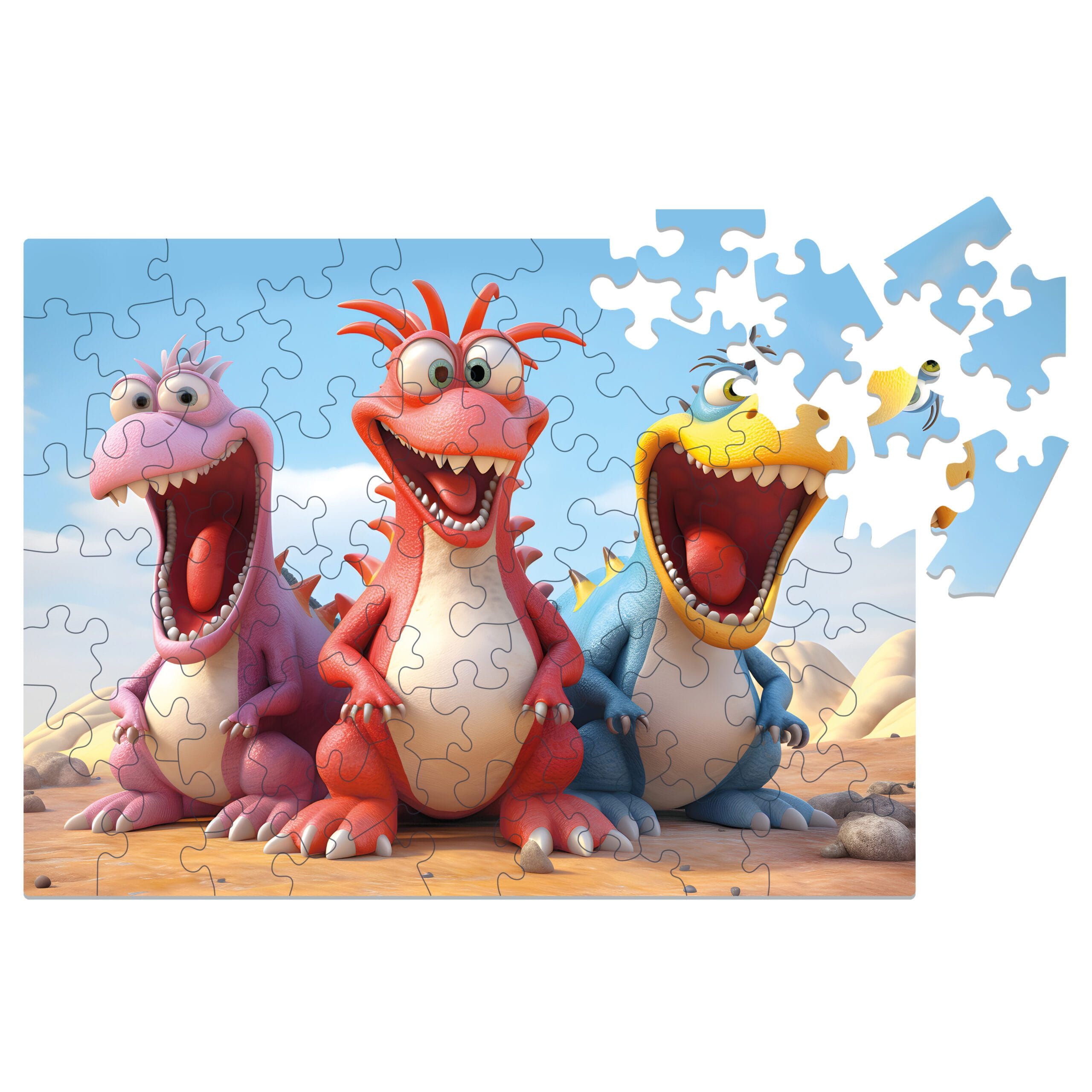 milliwood-dream-team-dinosaurier-holzpuzzle-50-teile-kinder-pastell image 2