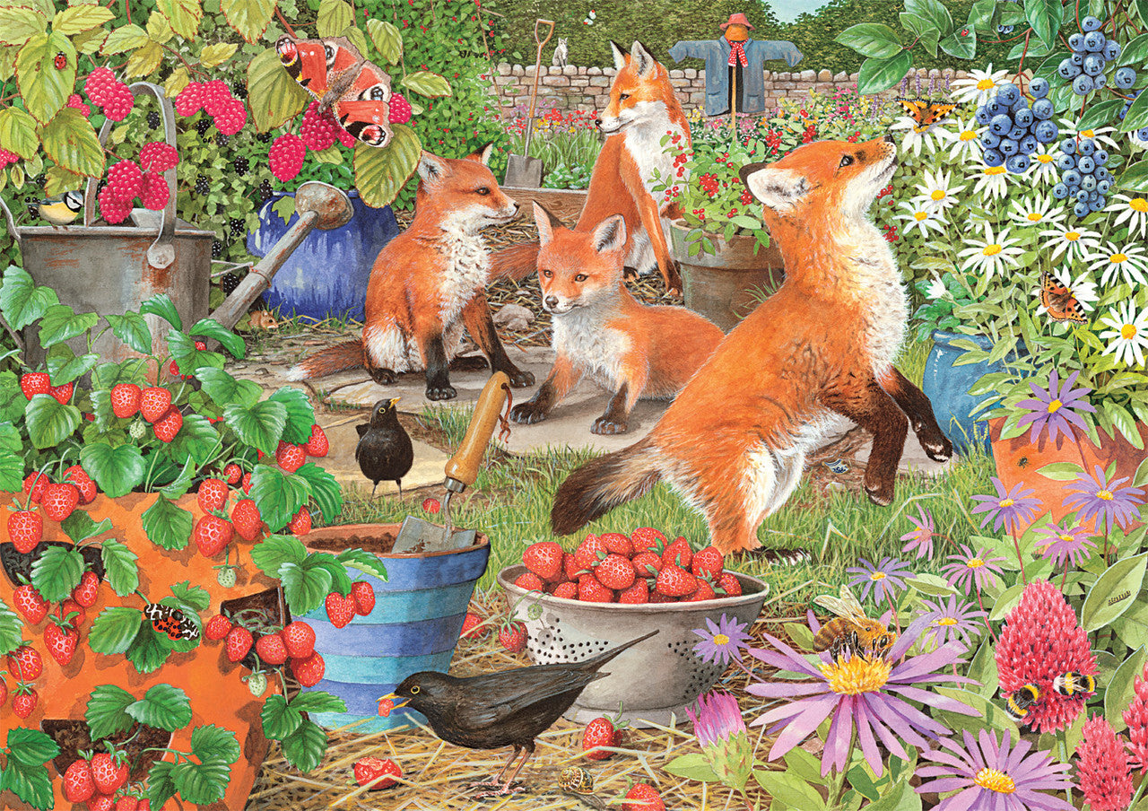buffalo-games-bonjour-f-chse-puzzle-500-teile-garten image 2