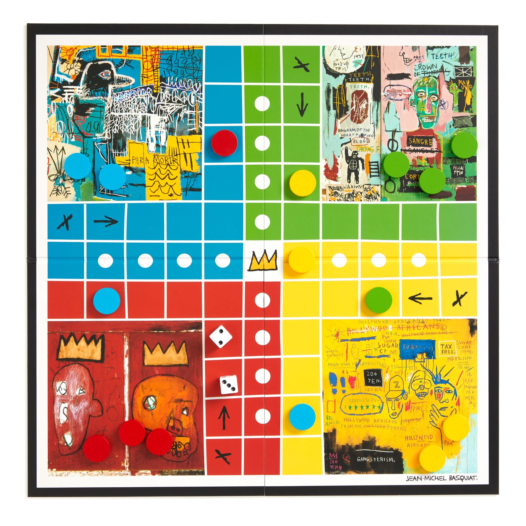 galison-basquiat-ludo-brettspiel-holzfiguren-classic image 3