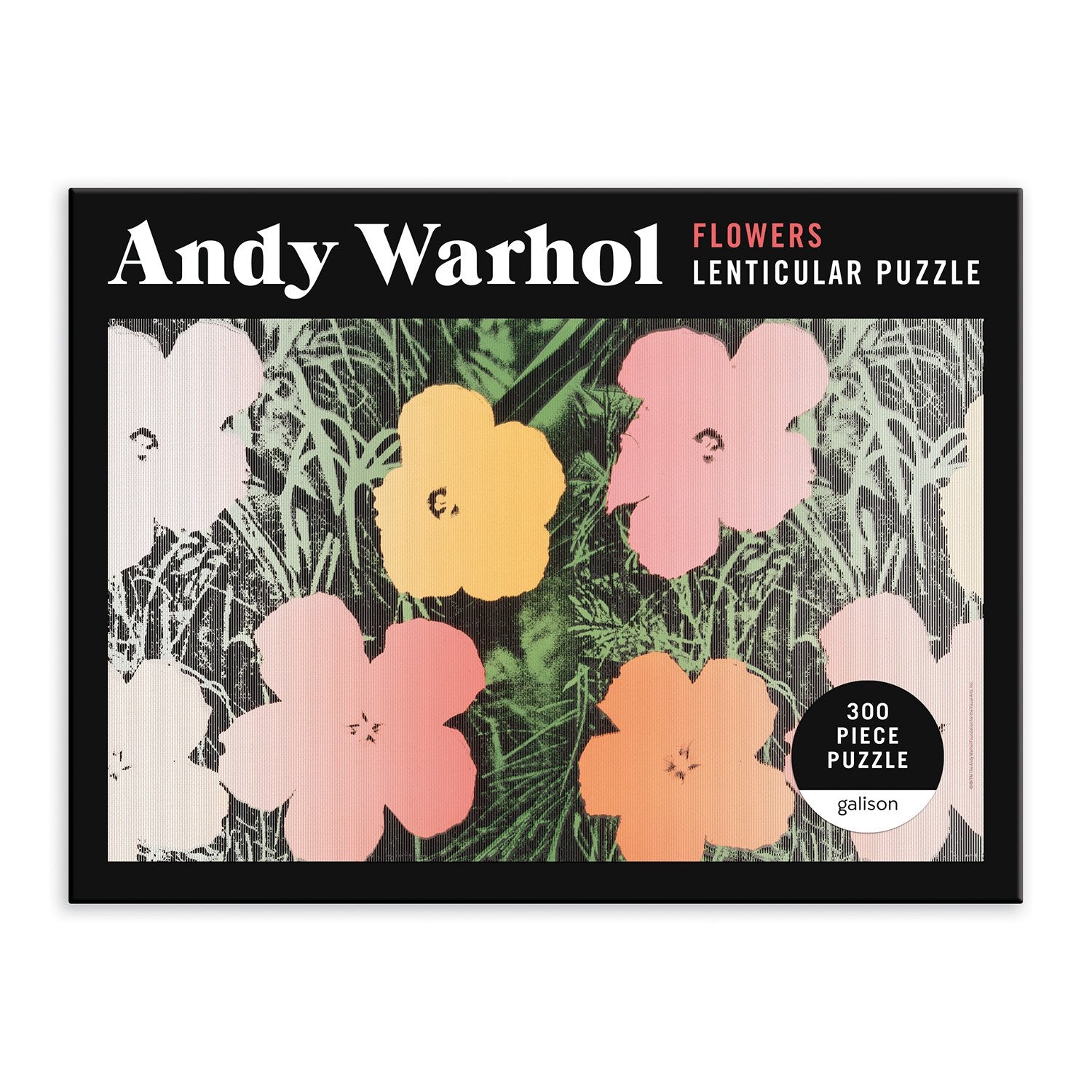 galison-warhol-flowers-300-teile-lenticular-puzzle-blumen image 2