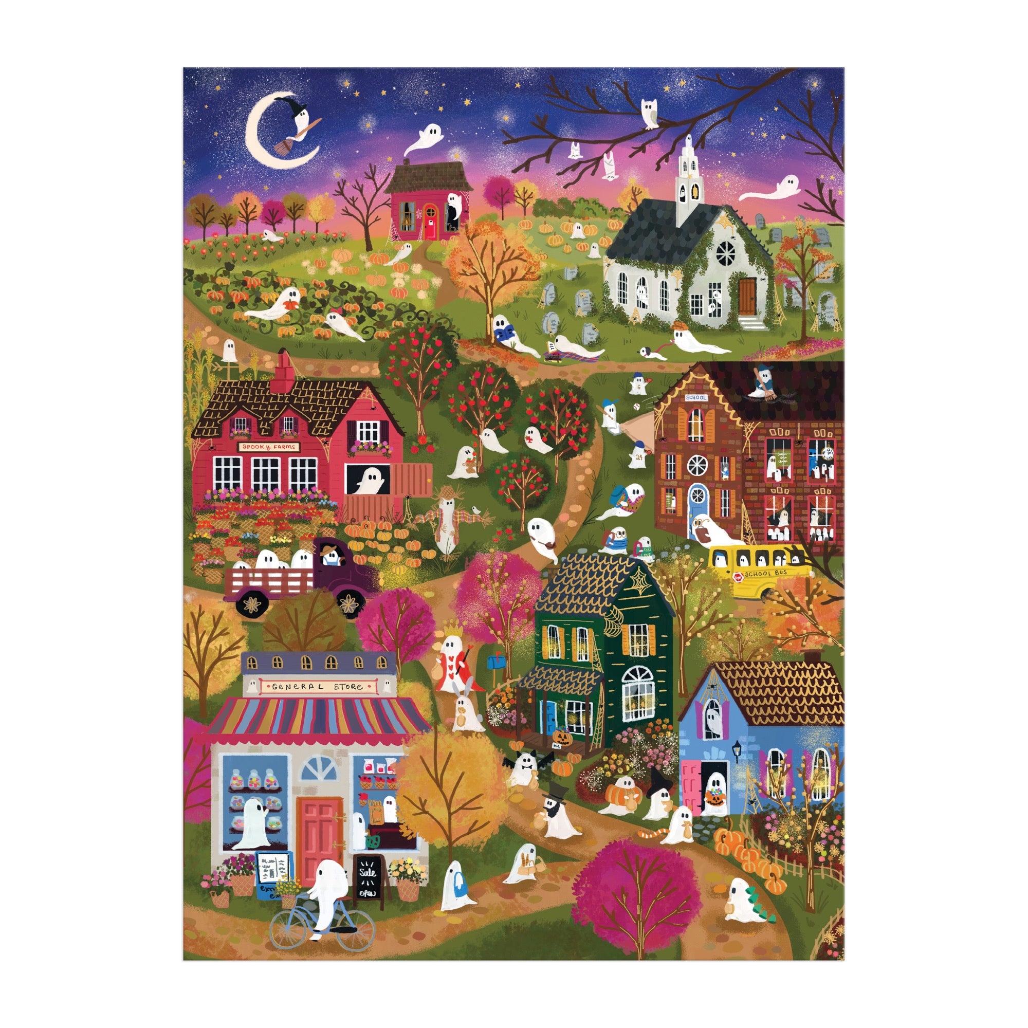 galison-joy-laforme-spooky-village-puzzle-1000-teile-foil-halloween image 6