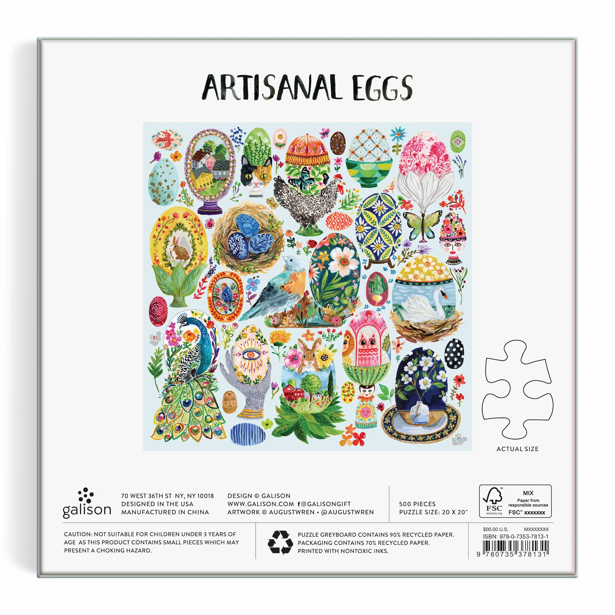 galison-artisanal-eggs-500-teile-puzzle-ostereier image 5
