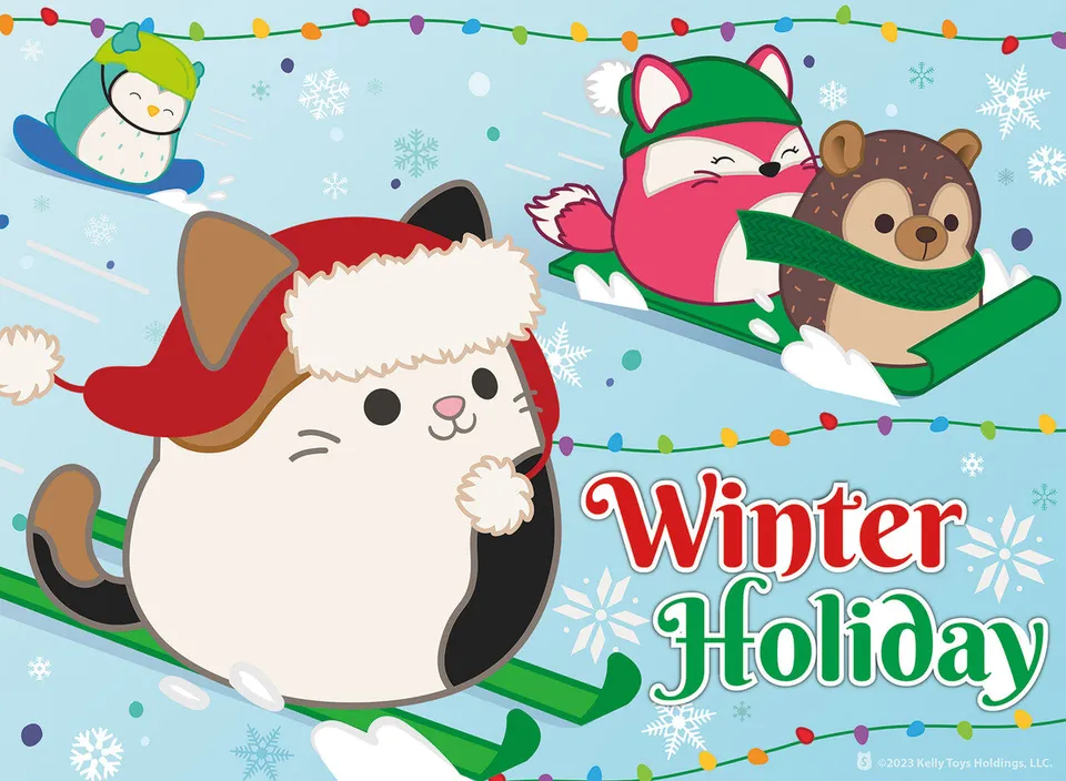 buffalo-games-squishmallow-winter-holiday-100-teile-puzzle-schnee image 1